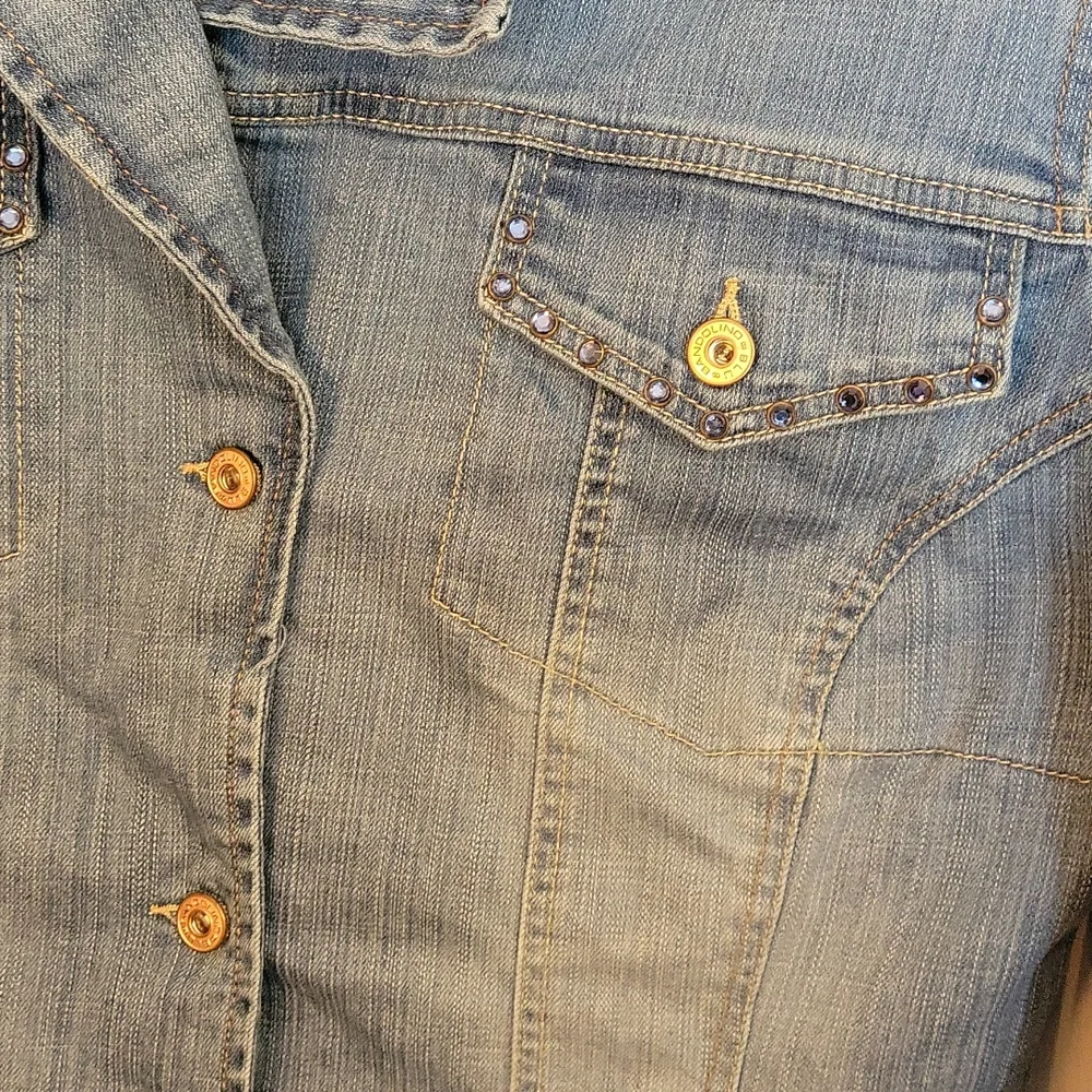 Bandolino Blu Denim Jacket XL Blue Medium Wash - Picture 3 of 7